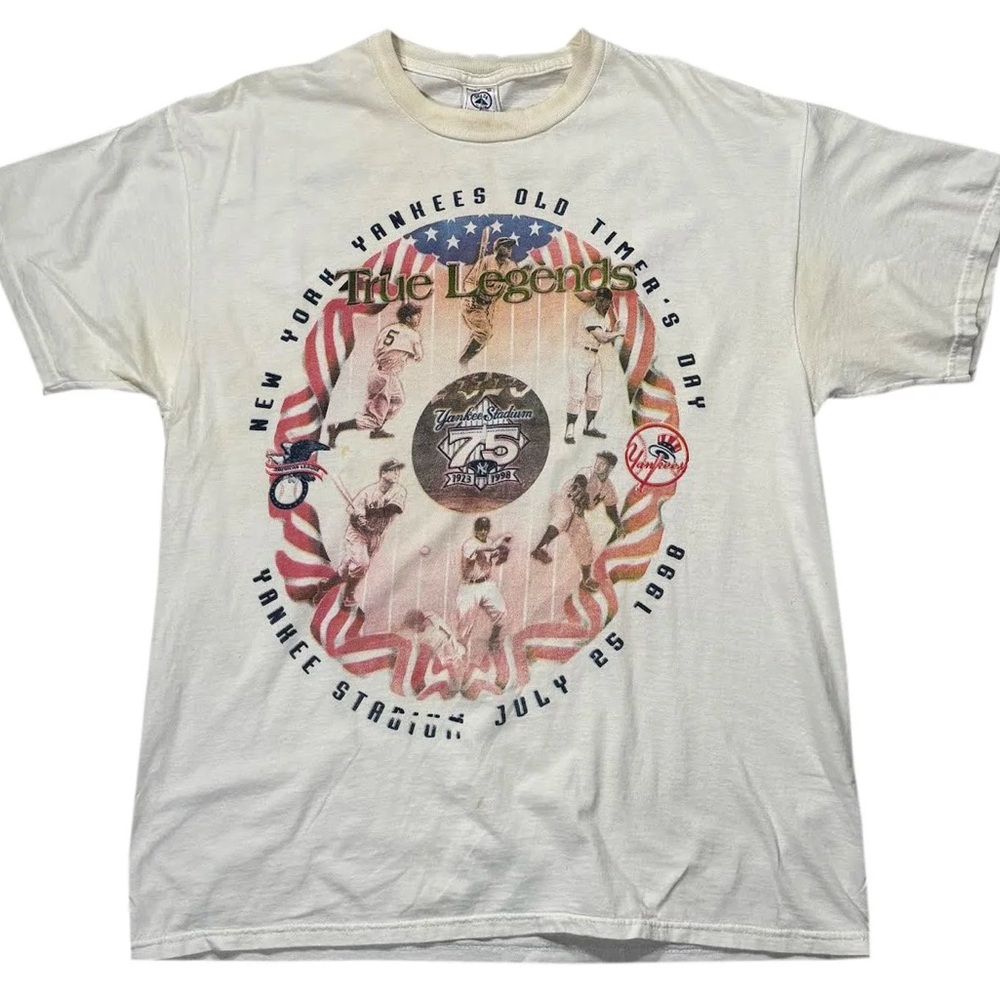Vintage New York Yankees Old Timers Day 1998 T Shirt (Size XL)